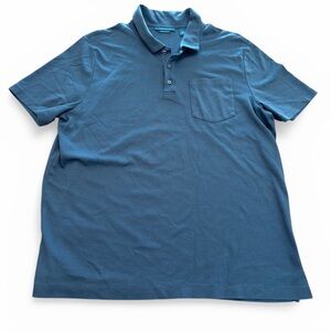 Perry Ellis Blue Short Sleeve Polo Shirt
